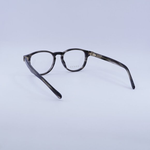 Gucci GG1510O 003 Eyeglasses Striated Grey Havana 49mm Round Frame - Picture 9 of 10